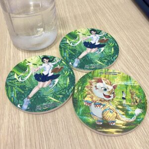 Lót Ly Gốm Sứ in tranh Thanh Trúc, Tiểu Nghê